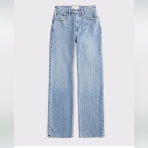 NWT Abercrombie & Fitch Curve Love High Rise 90s Relaxed Jean-Size 37 (24 US)